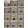 Image 1 : Lot of 17 different "George VI" small cents. All ICCS grades MS64 Red. Includes 1937,1938,1939,1940,