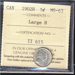 1875H Small date 5¢ ICCS F15.  A nice key date with problem free.