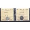 Image 1 : Lot of 2 ICCS graded Five cents; 1885 Sm5, 1900 Round O.  Both EF40