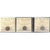 Image 1 : Lot of 3 ICCS graded Five cents; 1885 Large 5, 1889, 1915.  All VF30.