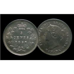 1897 5¢ PCGS MS64PQ,  A sublime example with nice toning.