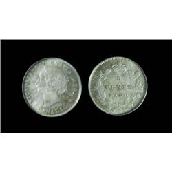 1900 "Oval O"   5¢  PCGS MS66PQ. Light to medium autumn shades over full underlying luster.  A  rare