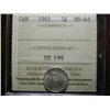 Image 1 : 1901 5¢.  A great mintstate example certified ICCS MS63.  White example with full lustre.