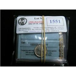 Lot of 11 CCCS/ICCS graded coins; 5 cents; 1902 Lg H AU55, 1910 PL ICCS  EF45, 1923 AU55, 1928 EF45,