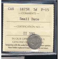 1902H Large H 5¢ ICCS MS63, mostly brilliant.