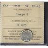 Image 1 : 1908 Large 8 5¢ ICCS EF45, mostly brilliant.  Underrated in current Trends!