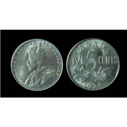 1924  5¢ PCGS MS65.  Fully struck with great luster.  A true "Gem"