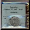 Image 1 : 1962 Doubled date 5¢ CCCS MS63. Believed to be scarce.  This is the real doubled date not just the r