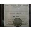 Image 1 : 1872H  10¢ ICCS MS64.  Fully struck with great lustre.  Mostly brilliant with a touch of golden tone