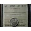 Image 1 : 1874H  10¢  ICCS MS65.  Fully struck with full luster.  A true "Gem".  Rarely seen better.