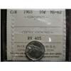 Image 1 : 1903 10¢,ICCS MS62.Fully brilliant with lots of lustre.  A nice example.