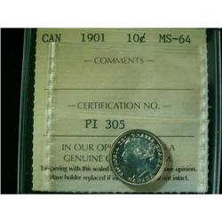 1907 10¢  ICCS MS64PQ.  Intense autumn shades over full underlying luster.