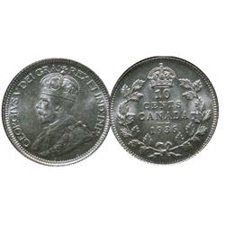 1936 10¢  ICCS MS65. Brilliant and lustrous.  A sharp example.