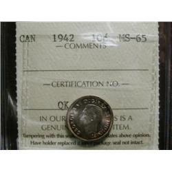 1942 10¢  ICCS MS65.  Nicely toned.