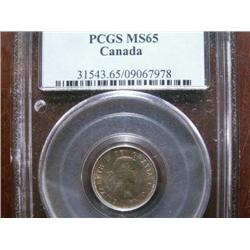 1955  10¢  PCGS MS65.  Superbly toned.