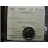 Image 1 : 2000P 10¢  ICCS MS65.  A "Gem" example with full luster and reflective fields.