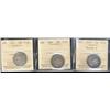 Image 1 : Lot of 3 ICCS graded Twenty-five cents;1871H Obv.2, 1894, 1915.  All F12
