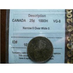 1880H 25¢ CCCS VG8 Nar/Wd 0.  A popular variety.