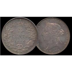 1880H "Wide O"  25¢  PCGS MS62. Light gold and russet tones over underlying luster.  An extremely ra