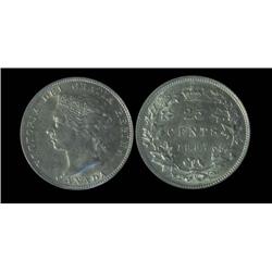 1887 25¢ ICCSAU55PQ.  Absolutely fantastic key date example with full strike, strong lustre and grea