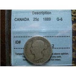 1889 25¢  CCCS G6, key date.