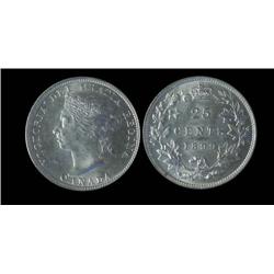 1899 25¢  ICCS MS64PQ.  Brilliant with full blazing lustre.  Very good "eye appeal". So close to be 