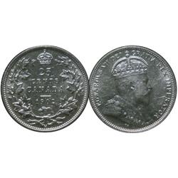 1902H  25¢  ICCS AU55. Brilliant with lots of luster.  Mirror-like finish.