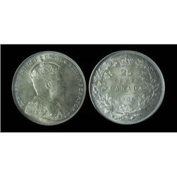 1906 Large crown 25¢  PCGS MS65.  Pristine and stunning to the eye.  Superb toning.