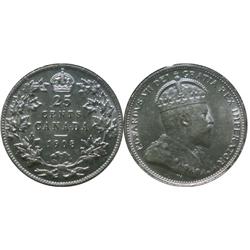 1908  25¢  ICCS MS63. Brilliant with lots of luster.