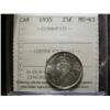 Image 1 : 1935 25¢ ICCS MS63. A solid coin with interesting tone.