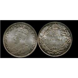 1936 25¢ MS65, light tone over full luster.  An attractive coin!