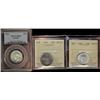 Image 1 : 1941-49 25¢, Lot of 3 coins all MS64, includes 1 x 1949  PCGS MS64, 1 x 1949 ICCS MS64 & 1 x 1941 IC