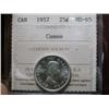 Image 1 : 1957 25¢  ICCS MS65 Cameo.  White and brilliant.