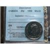 Image 1 : 1999 September 25¢ CCCS MS63, OVERSTRUCK.  Interesting error and believed to be scarce.