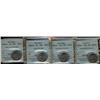 Image 1 : Lot of 4 CCCS graded Twent-five cents; 2004 Red Poppy, 2005 Veteran, 2005 Sask Centennial (2).  All 