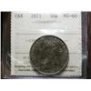 Image 1 : 1871   50¢  ICCS MS60PQ. Medium autumn shades over underlying luster.  An extremely rare coin in min