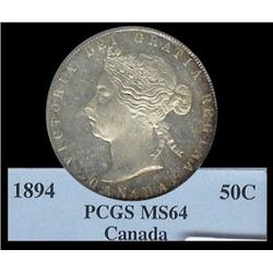 1894 PCGS MS64PQ SECOND BEST KNOWN!  Fully struck with strong lustre.  Attractive russet tones but m