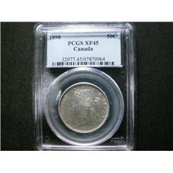 1898  PCGS EF45, brilliant with some lustre remaining.