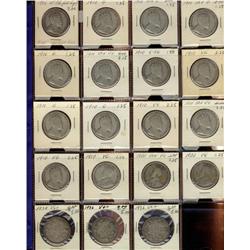 Lot of 19 Fifty Cents; 1906 F15, 1910 (12), 1917, 1920 (2), 1934, 1936 (2) All G6 or better.