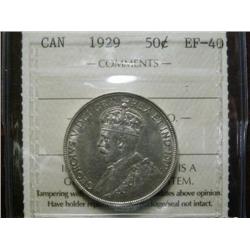 1929 50¢ ICCS EF40, another white and lustrous example.