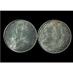 1934   50¢  PCGS MS67PQ. FINEST KNOWN!  Light to medium autumn shades over full underlying luster. E