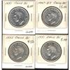Image 1 : Lot of 4 Fifty Cents; 1947 St.7 left, 1951 (2), 1952. All coins are MS62 or better.
