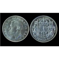 1948 50¢  ICCS MS65.  Brilliant with full lustre.  Key date! A lovely "GEM"!