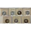 Image 1 : 1957 -1964 50¢, Lot of seven coins all ICCS certified, includes 1957 MS62, 1959 MS63HC, 1961 MS64HC,