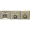 Image 1 : 1963-1965, Lot of three Proof like 50¢ all ICCS certified.  Includes 1963 PL66 Cameo, 1964 PL66 Heav