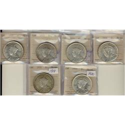 1935 $1 ICCS MS64, lot of 6 coins.