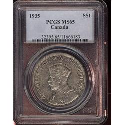 1935 $1 PCGS MS65, superbly toned.