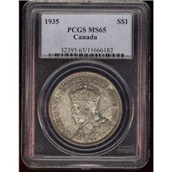 1935 $1 PCGS MS65, superbly toned.