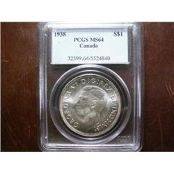 1938  PCGS MS64, brilliant and lustrous.  Very scarce in this condition.  A nice example.