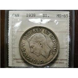1939  $1  ICCS MS65PQ.  Superbly toned.  A very nice "Gem".